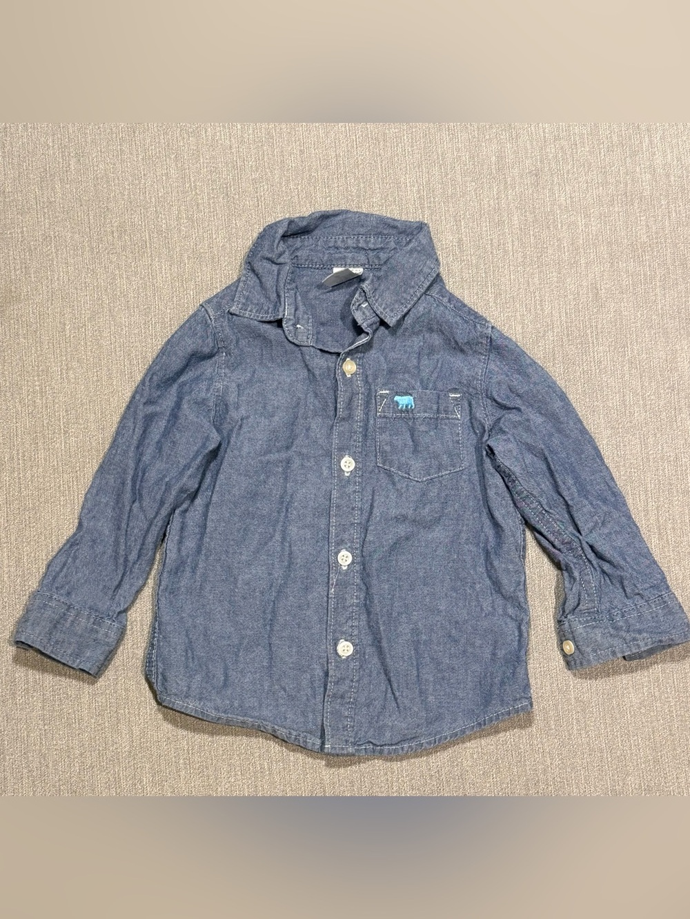 Carter's Denim-Style Blue Button-Down Shirt